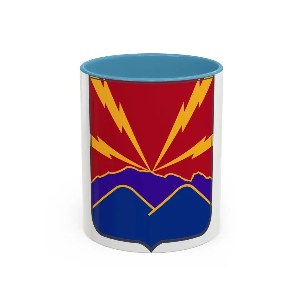 593rd Field Artillery Battalion v2 (U.S. Army) Accent Coffee Mug 11oz Light Blue - Go Mug Yourself
