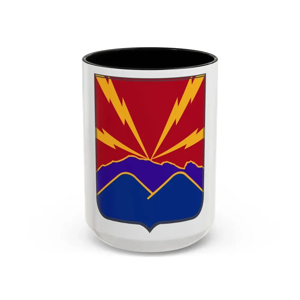 593rd Field Artillery Battalion v2 (U.S. Army) Accent Coffee Mug 15oz Black - Go Mug Yourself