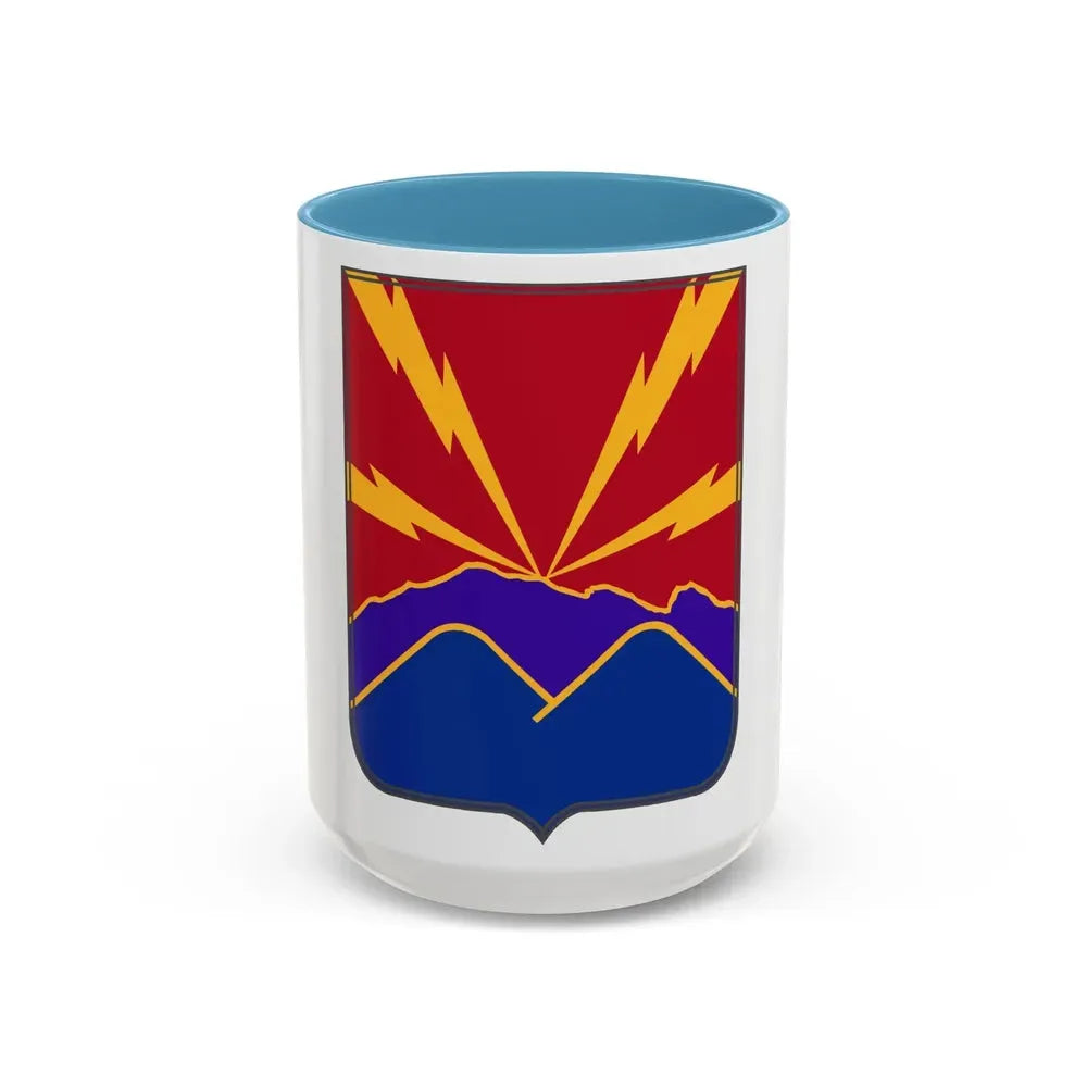 593rd Field Artillery Battalion v2 (U.S. Army) Accent Coffee Mug 15oz Light Blue - Go Mug Yourself