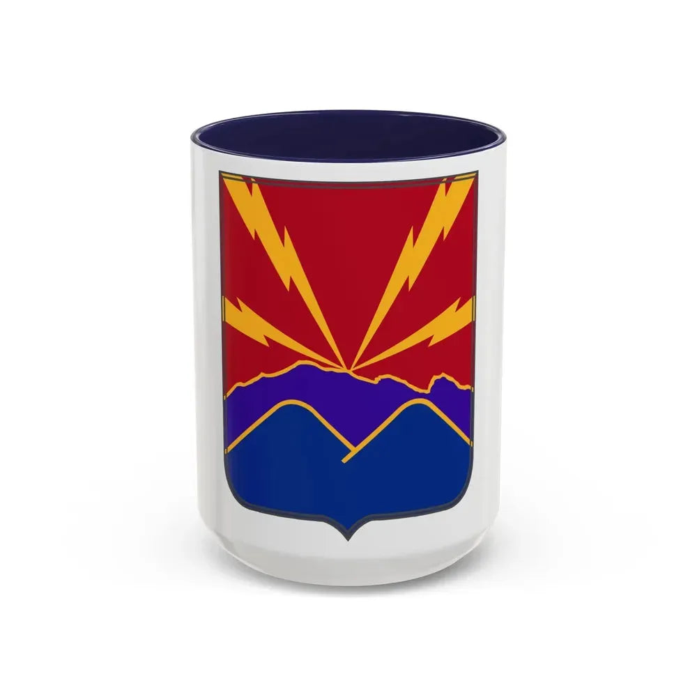 593rd Field Artillery Battalion v2 (U.S. Army) Accent Coffee Mug 15oz Navy - Go Mug Yourself