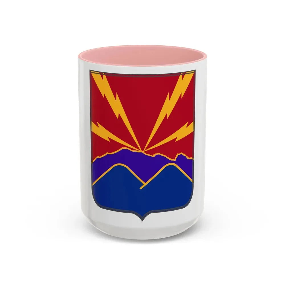 593rd Field Artillery Battalion v2 (U.S. Army) Accent Coffee Mug 15oz Pink - Go Mug Yourself