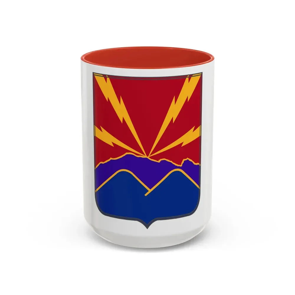 593rd Field Artillery Battalion v2 (U.S. Army) Accent Coffee Mug 15oz Red - Go Mug Yourself