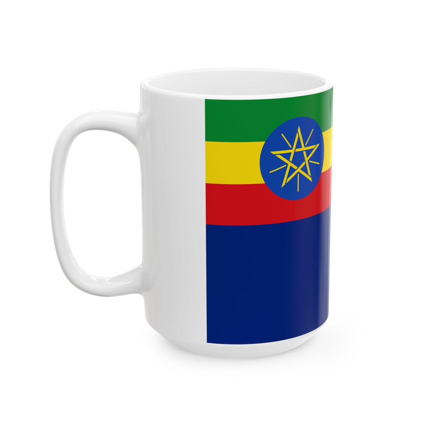 War Ensign of Ethiopia FDRE (Ethiopia) White Coffee Mug