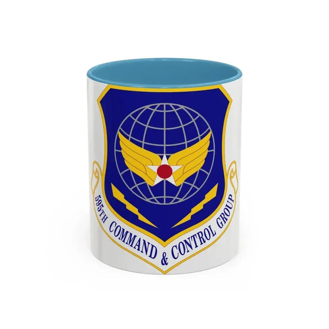 595 Command and Control Group AFSPC (U.S. Air Force) Accent Coffee Mug 11oz Light Blue - Go Mug Yourself