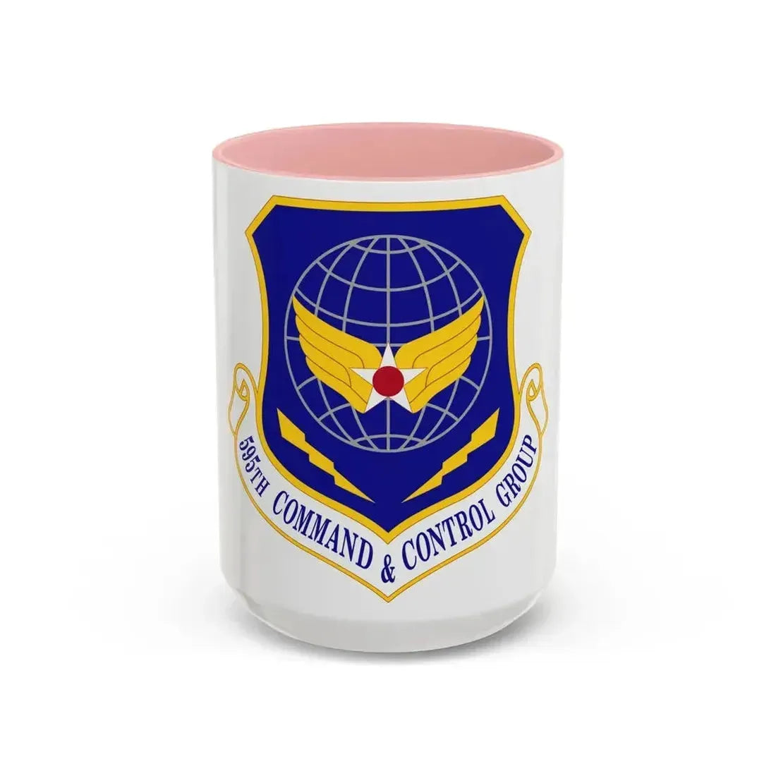 595 Command and Control Group AFSPC (U.S. Air Force) Accent Coffee Mug 15oz Pink - Go Mug Yourself