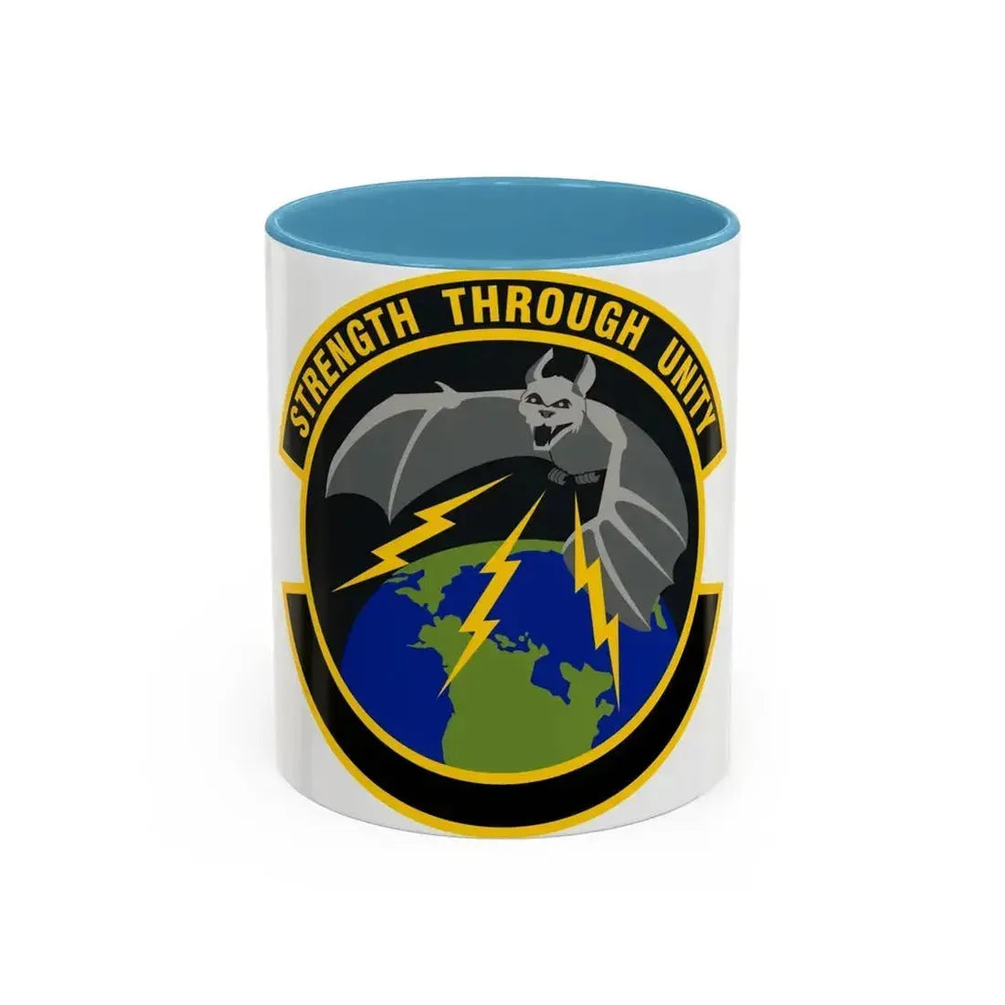 595 Operations Support Flight AFSPC (U.S. Air Force) Accent Coffee Mug 11oz Light Blue - Go Mug Yourself
