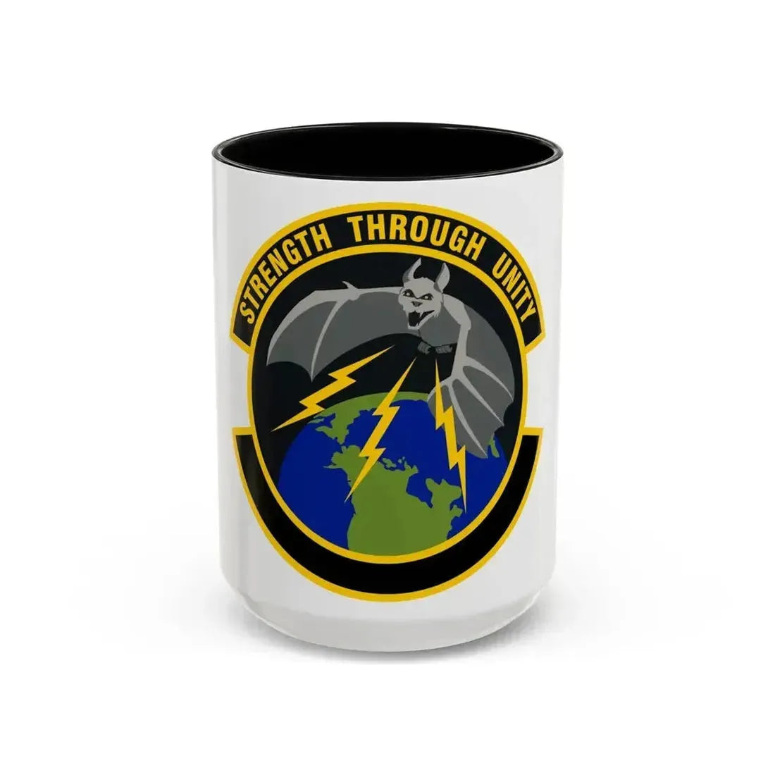 595 Operations Support Flight AFSPC (U.S. Air Force) Accent Coffee Mug 15oz Black - Go Mug Yourself