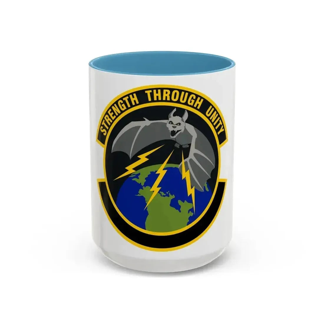 595 Operations Support Flight AFSPC (U.S. Air Force) Accent Coffee Mug 15oz Light Blue - Go Mug Yourself