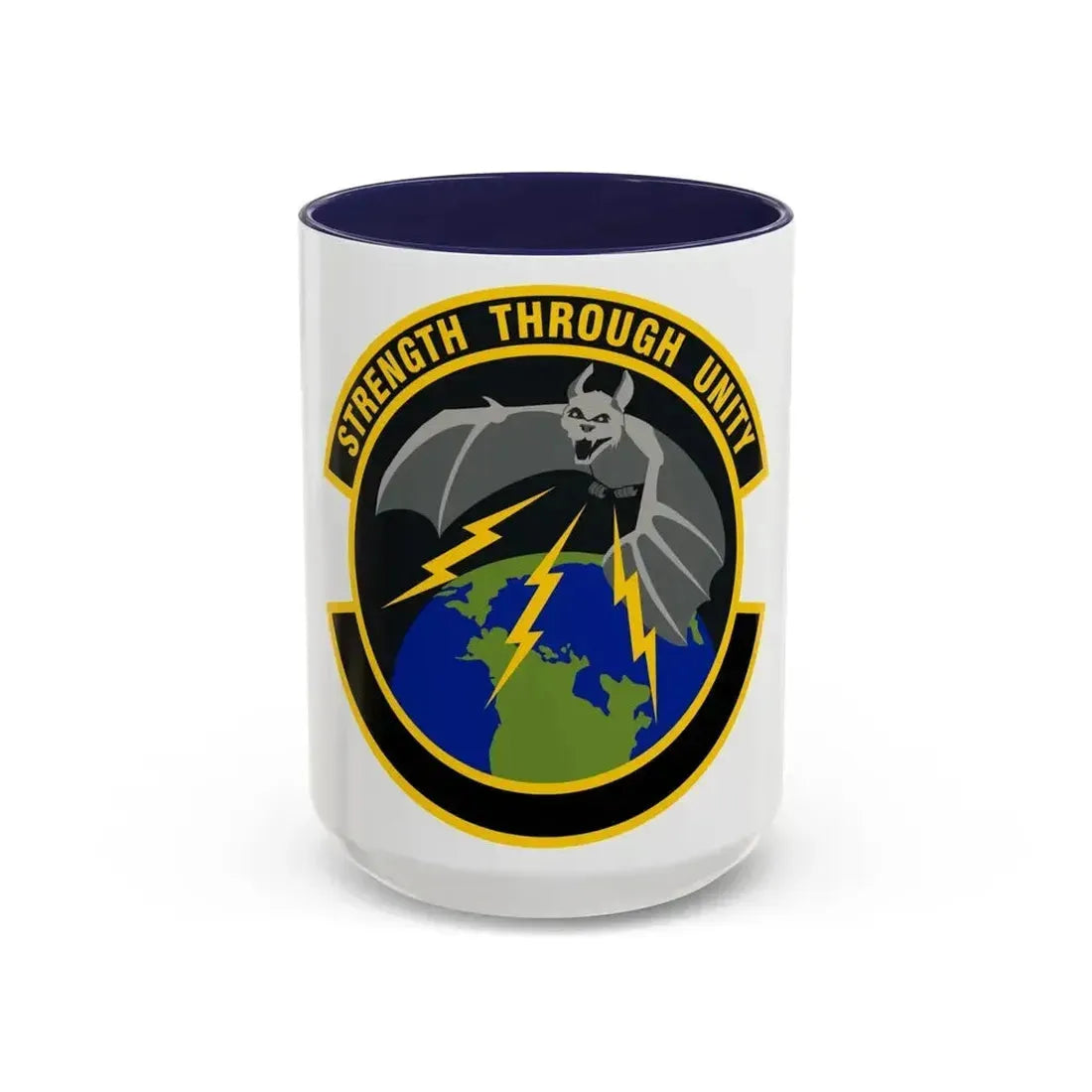 595 Operations Support Flight AFSPC (U.S. Air Force) Accent Coffee Mug 15oz Navy - Go Mug Yourself