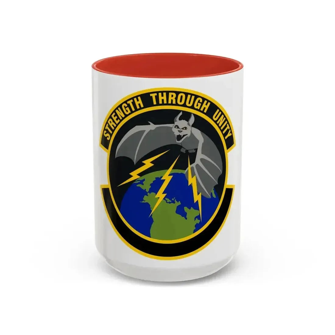 595 Operations Support Flight AFSPC (U.S. Air Force) Accent Coffee Mug 15oz Red - Go Mug Yourself