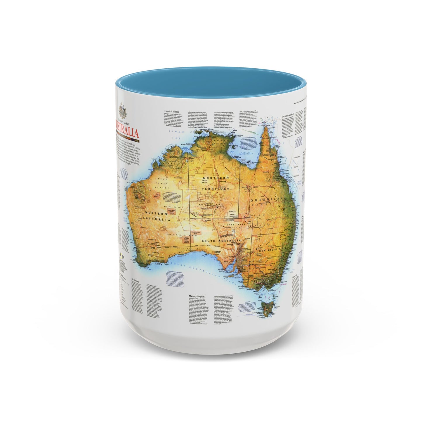 Australia - A Traveller's Look (1988) (Map) Accent Coffee Mug