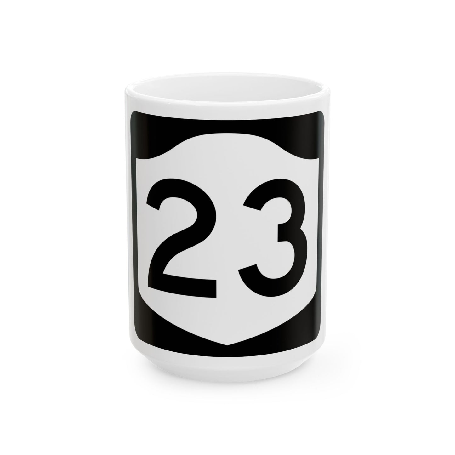 NY-23 (New York) (Road Sign) White Coffee Mug