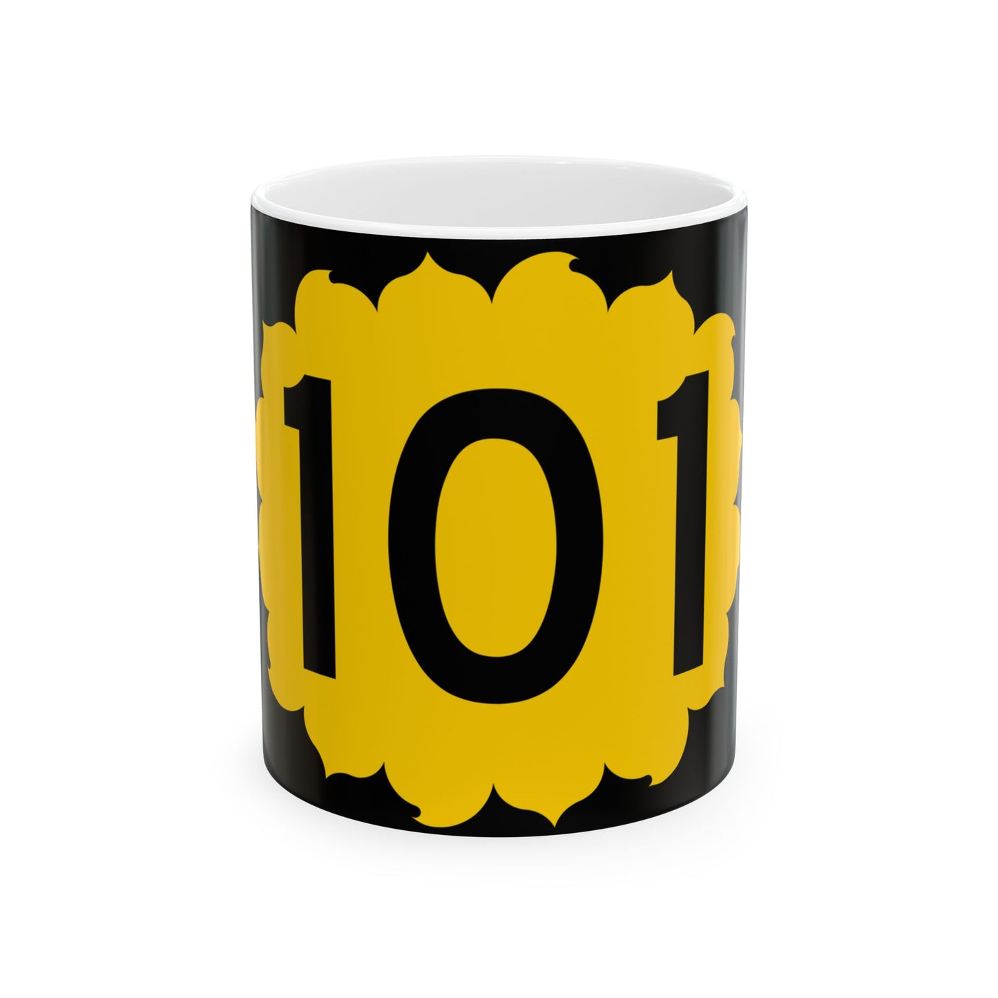 K-101 (Kansas) (Road Sign) White Coffee Mug