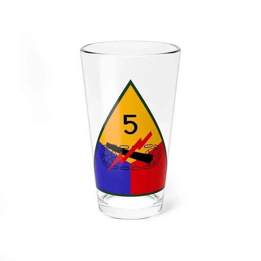 5th Armored Division (U.S. Army) Pint Glass 16oz 16oz - Go Mug Yourself