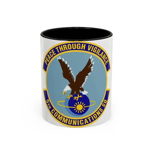 5th Communications Squadron (U.S. Air Force) Accent Coffee Mug 11oz Black - Go Mug Yourself