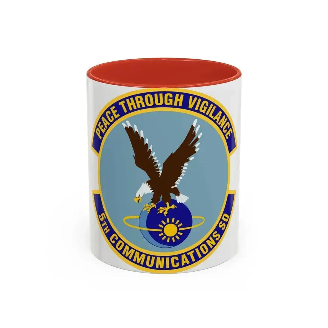5th Communications Squadron (U.S. Air Force) Accent Coffee Mug 11oz Red - Go Mug Yourself