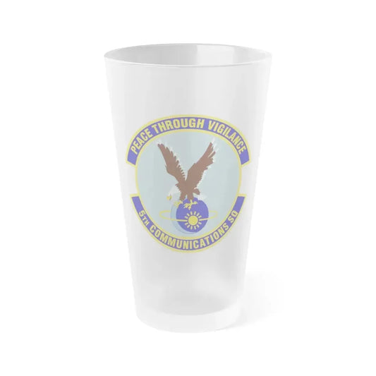 5th Communications Squadron (U.S. Air Force) Frosted Pint Glass 16oz Default Title - Go Mug Yourself