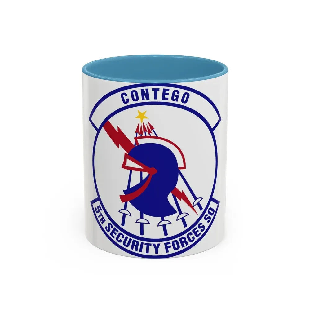 5th Security Forces Squadron (U.S. Air Force) Accent Coffee Mug 11oz Light Blue - Go Mug Yourself