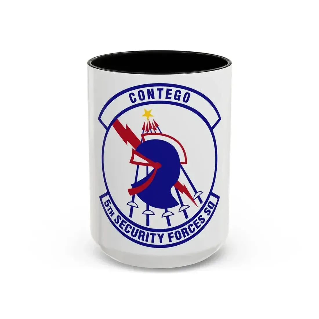 5th Security Forces Squadron (U.S. Air Force) Accent Coffee Mug 15oz Black - Go Mug Yourself