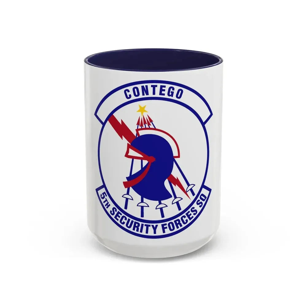 5th Security Forces Squadron (U.S. Air Force) Accent Coffee Mug 15oz Navy - Go Mug Yourself