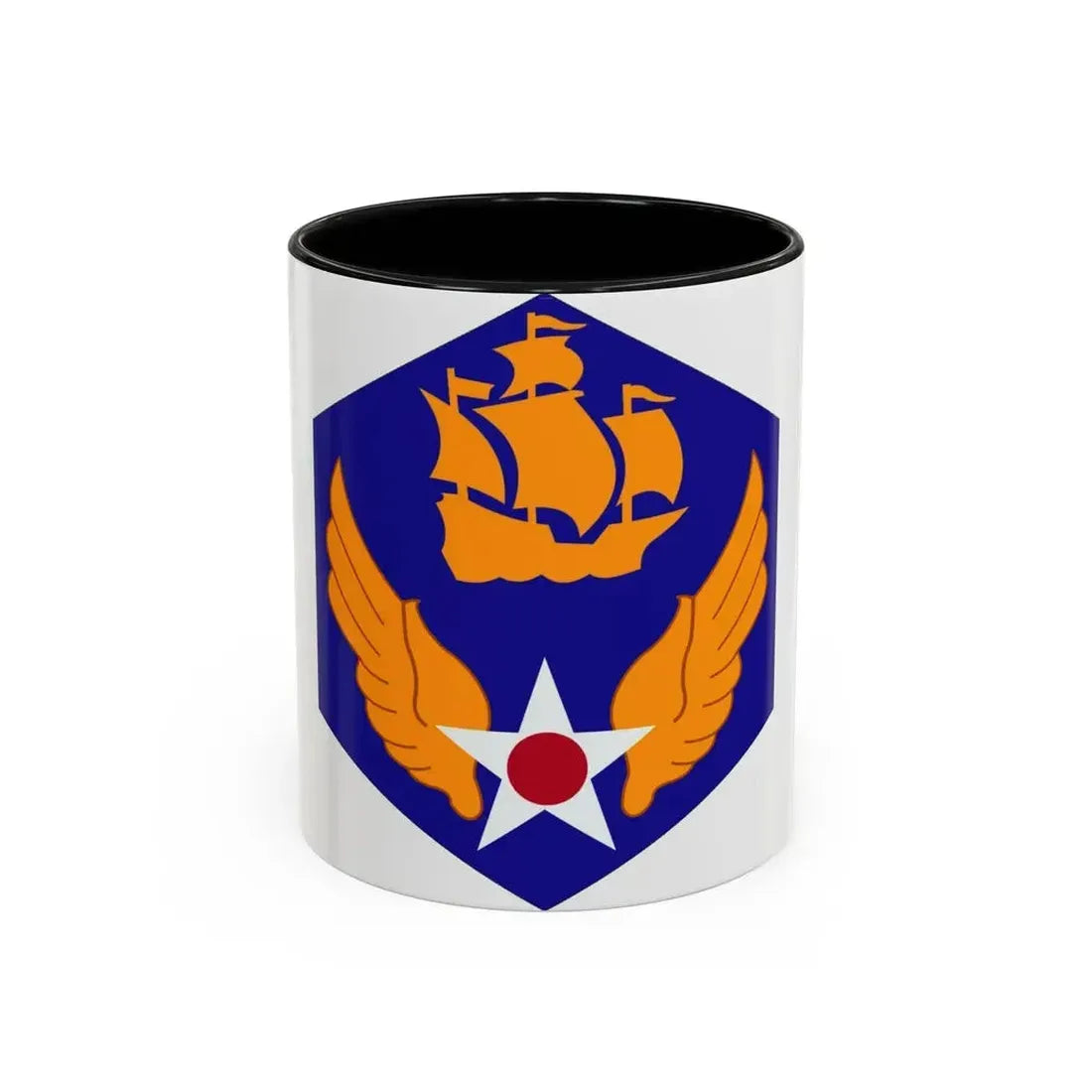 6 Air Force (U.S. Army) Accent Coffee Mug 11oz Black - Go Mug Yourself