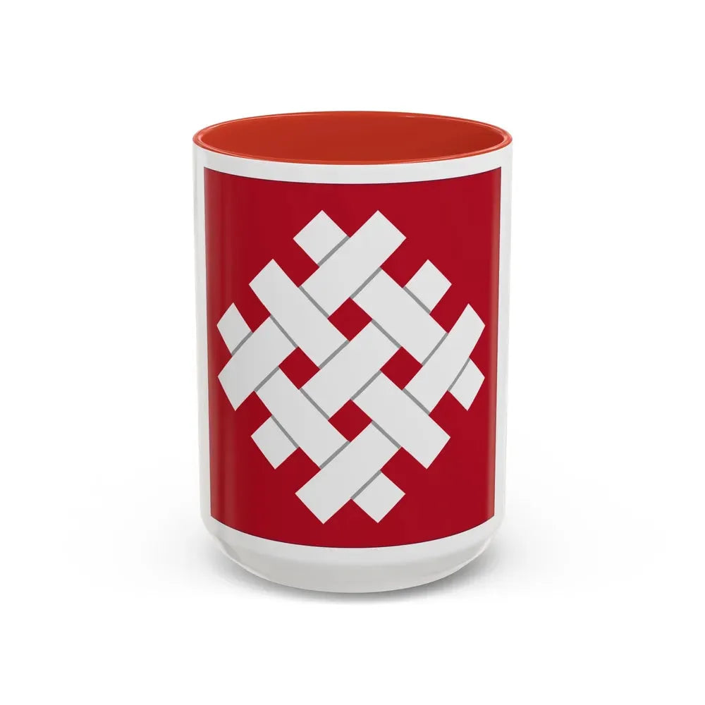 6 Group (U.S. Army) Accent Coffee Mug 15oz Red - Go Mug Yourself