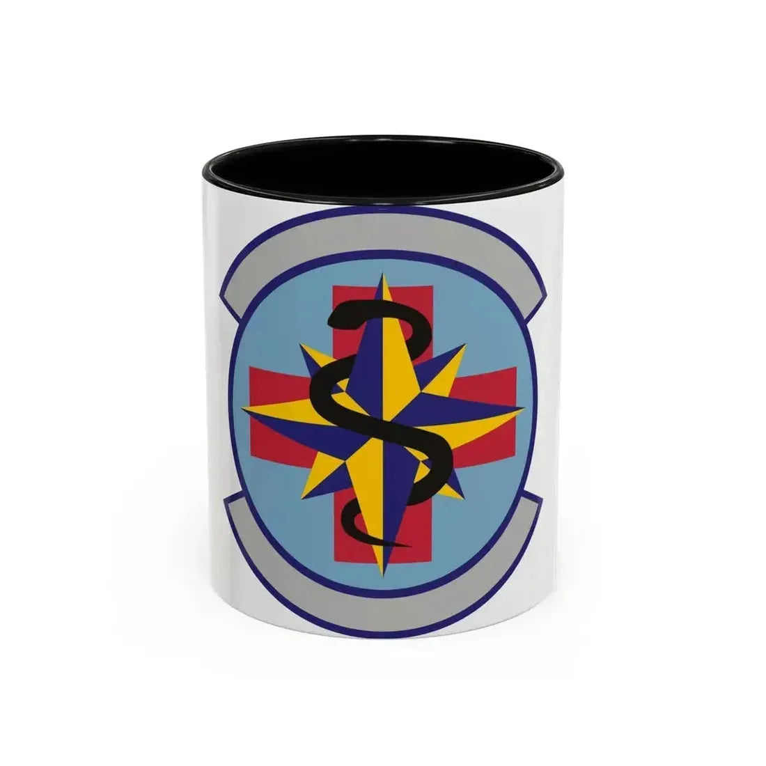 6 Healthcare Operations Squadron AMC (U.S. Air Force) Accent Coffee Mug 11oz Black - Go Mug Yourself