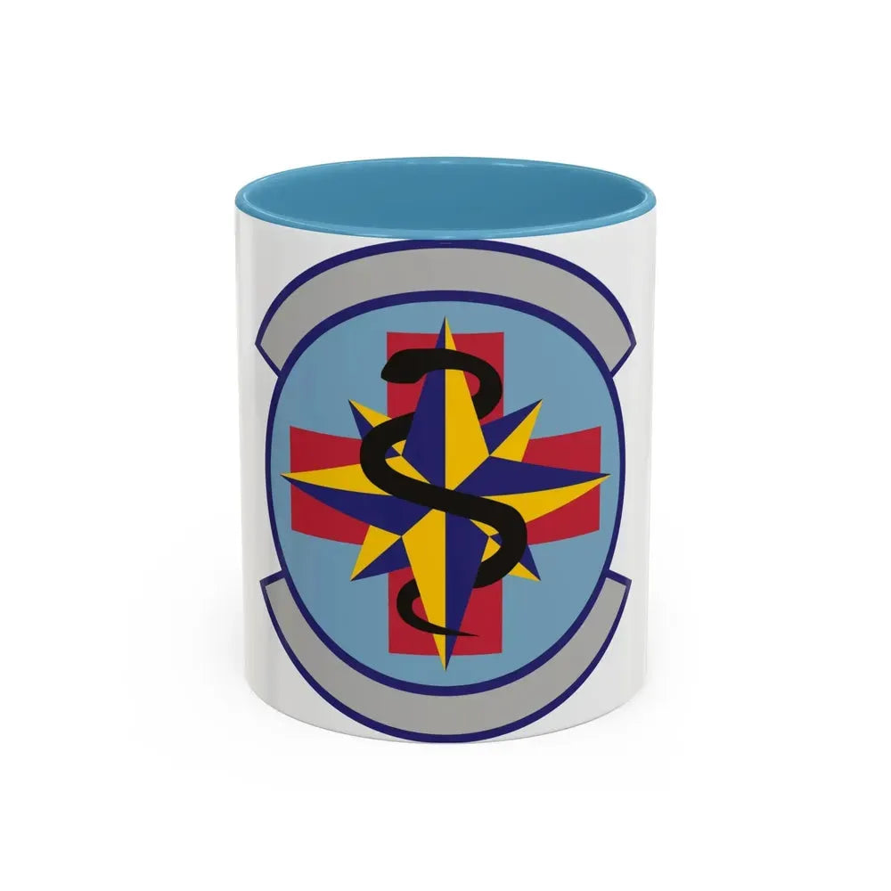 6 Healthcare Operations Squadron AMC (U.S. Air Force) Accent Coffee Mug 11oz Light Blue - Go Mug Yourself