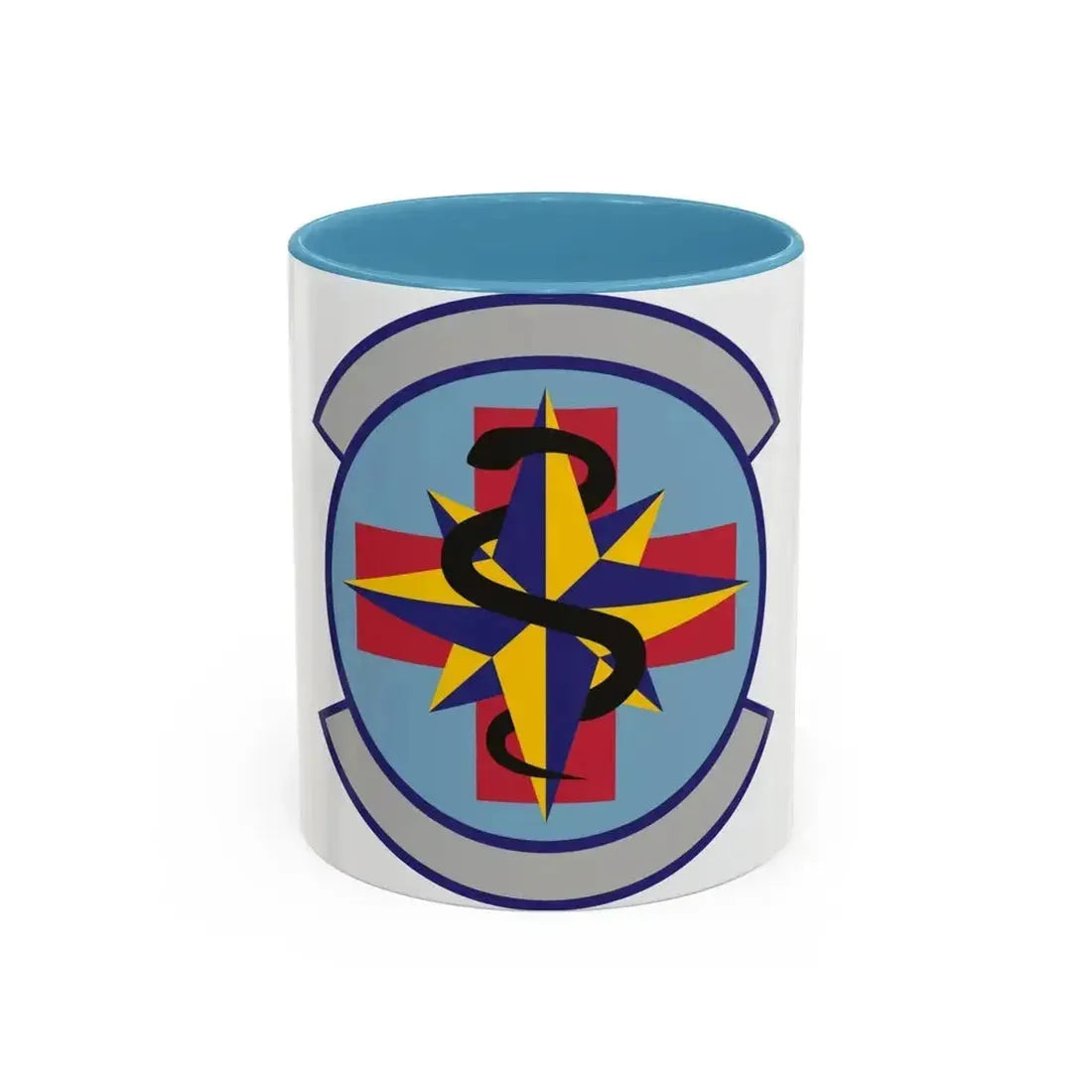 6 Healthcare Operations Squadron AMC (U.S. Air Force) Accent Coffee Mug 11oz Light Blue - Go Mug Yourself