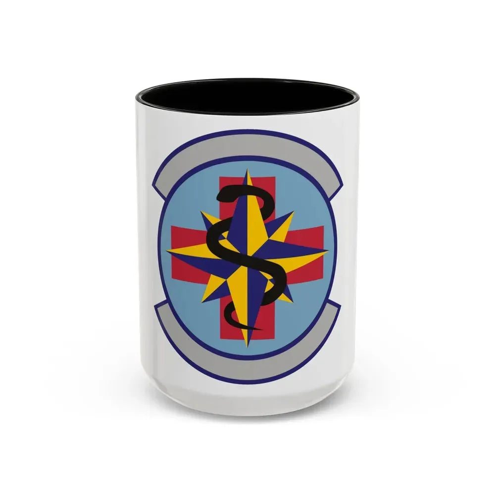 6 Healthcare Operations Squadron AMC (U.S. Air Force) Accent Coffee Mug 15oz Black - Go Mug Yourself
