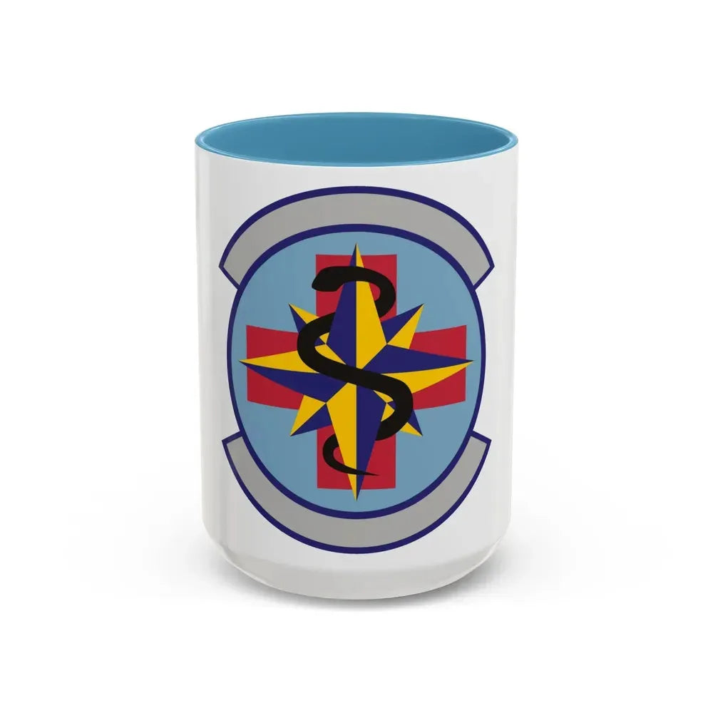 6 Healthcare Operations Squadron AMC (U.S. Air Force) Accent Coffee Mug 15oz Light Blue - Go Mug Yourself