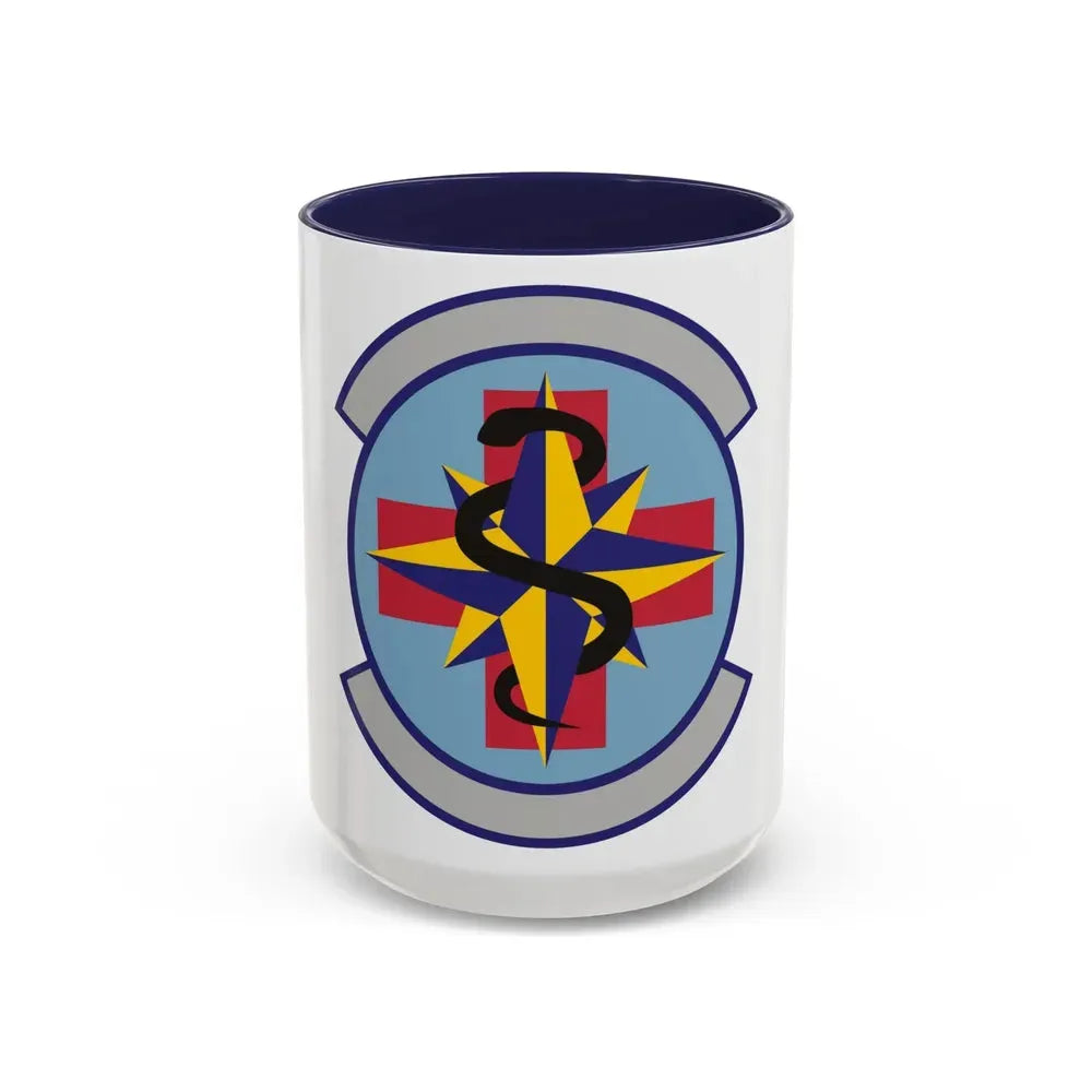 6 Healthcare Operations Squadron AMC (U.S. Air Force) Accent Coffee Mug 15oz Navy - Go Mug Yourself