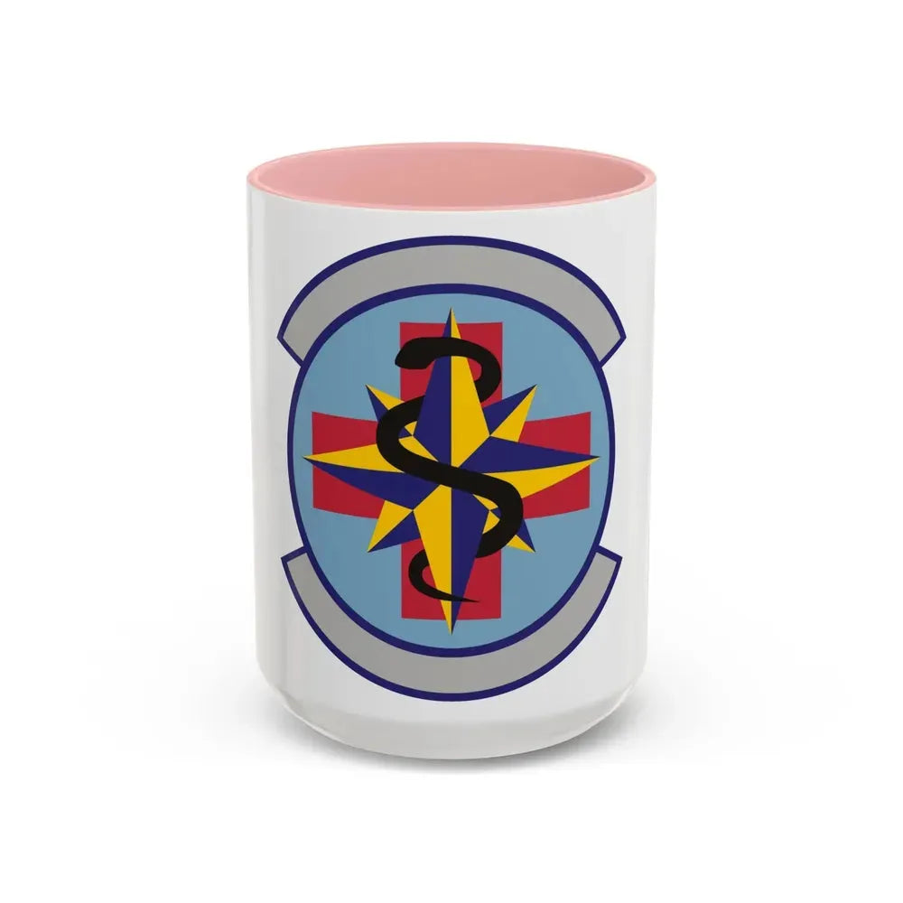 6 Healthcare Operations Squadron AMC (U.S. Air Force) Accent Coffee Mug 15oz Pink - Go Mug Yourself