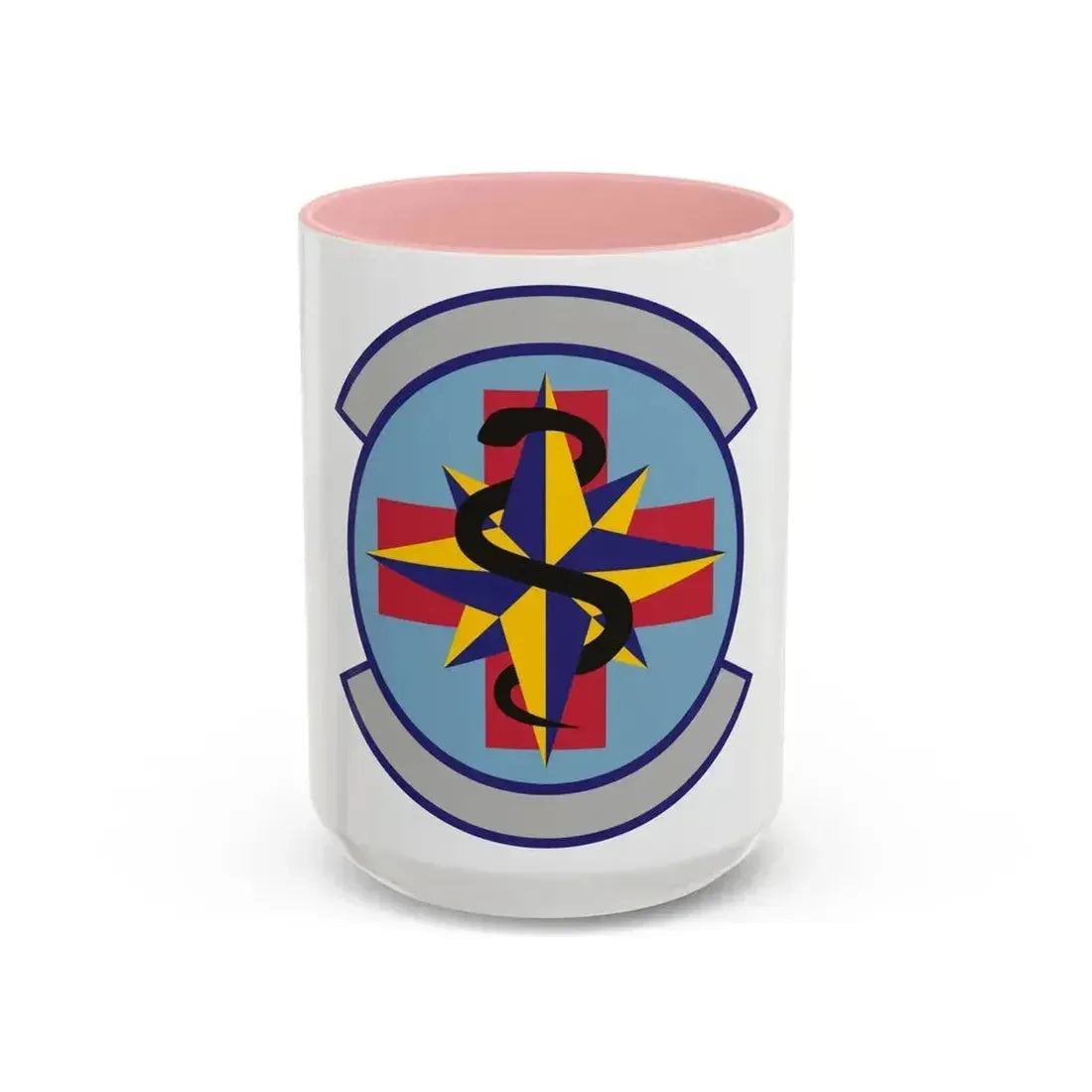 6 Healthcare Operations Squadron AMC (U.S. Air Force) Accent Coffee Mug 15oz Pink - Go Mug Yourself