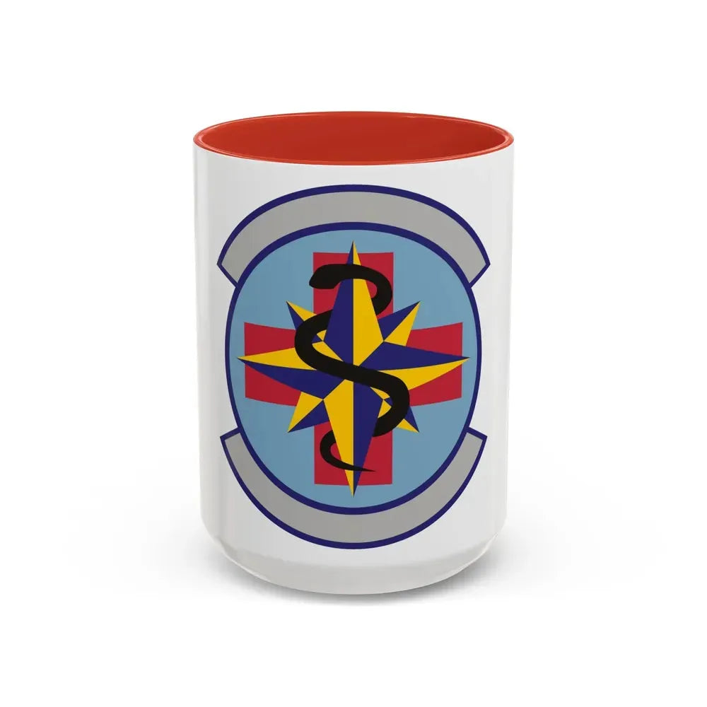 6 Healthcare Operations Squadron AMC (U.S. Air Force) Accent Coffee Mug 15oz Red - Go Mug Yourself