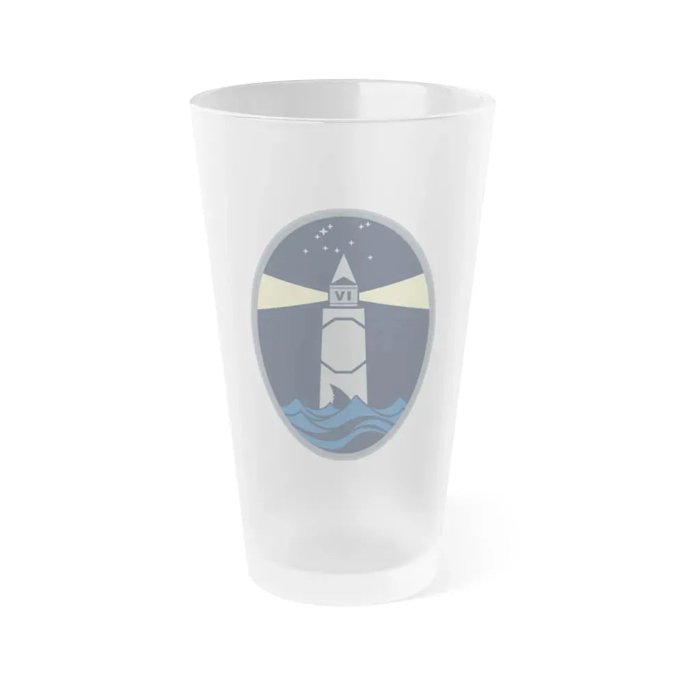 6 Space Warning Squadron (U.S. Space Force) Frosted Pint Glass 16oz Default Title - Go Mug Yourself