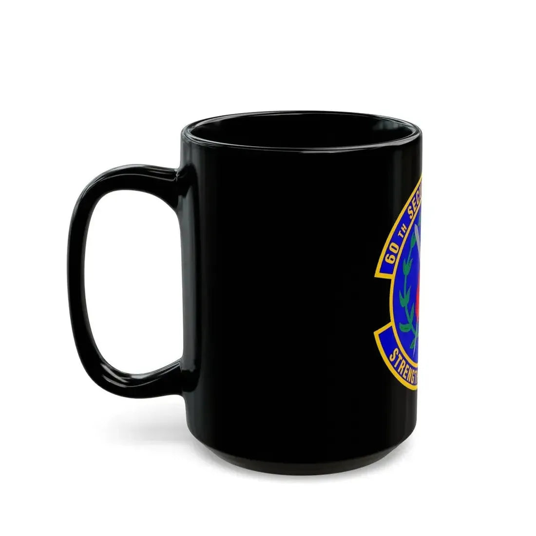 60 Security Forces Squadron AMC (U.S. Air Force) Black Coffee Mug - Go Mug Yourself