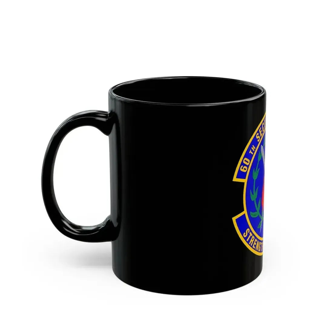 60 Security Forces Squadron AMC (U.S. Air Force) Black Coffee Mug - Go Mug Yourself