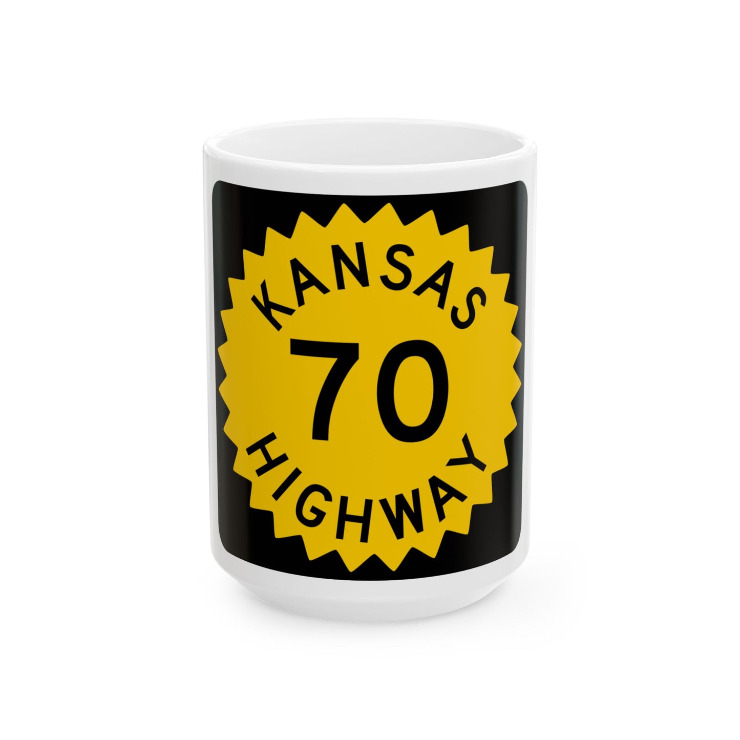 K-70 1948 (Kansas) (Road Sign) White Coffee Mug