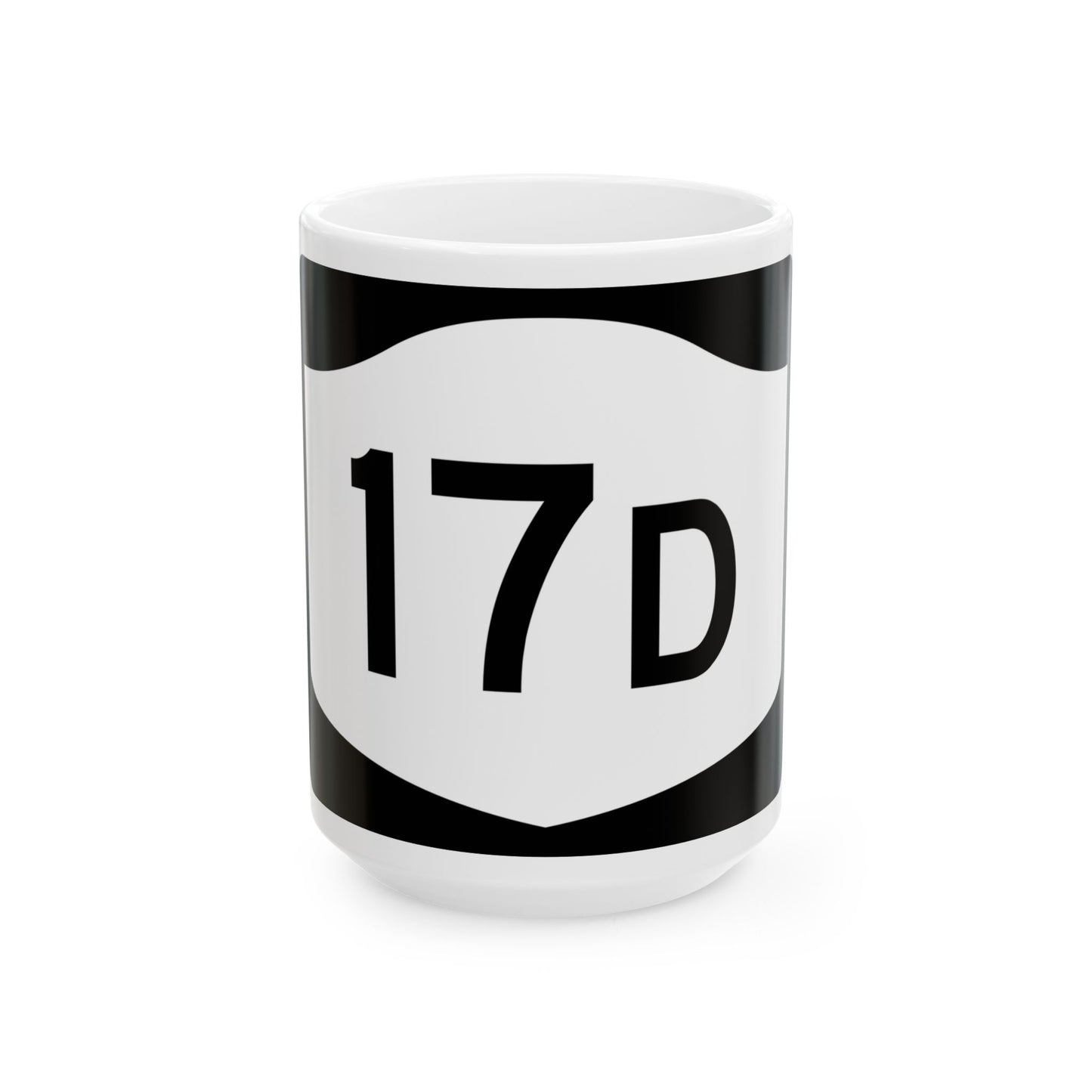 NY-17D (New York) (Road Sign) White Coffee Mug