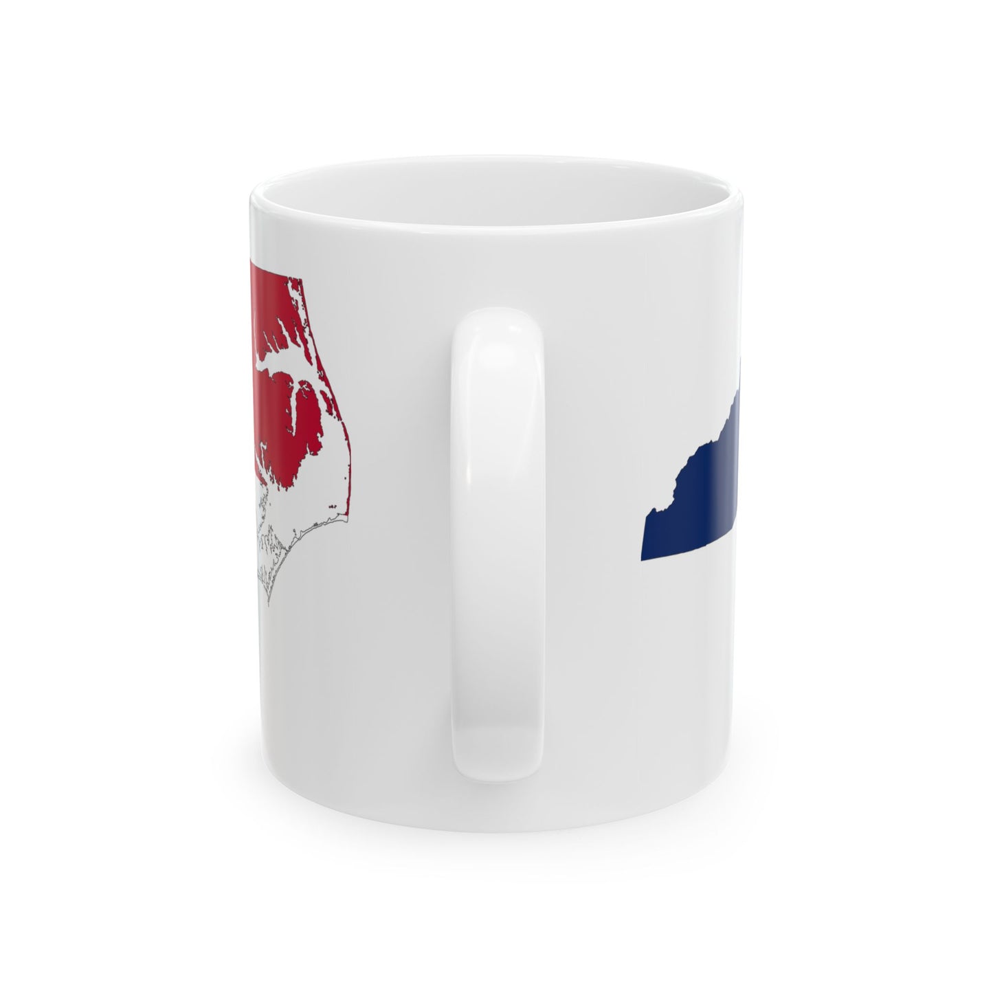 Flag-map of North Carolina (United States) White Coffee Mug