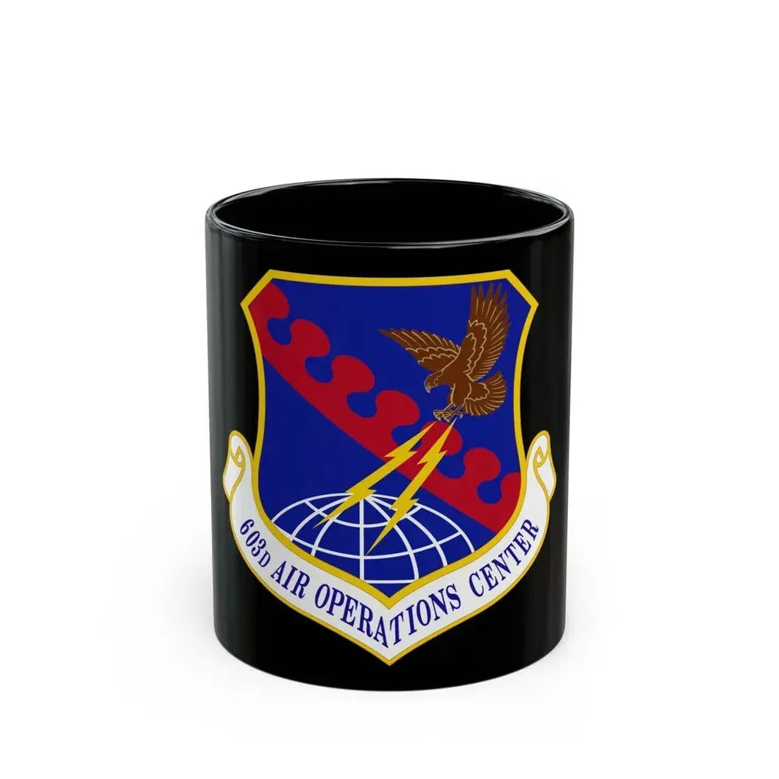 603 Air Operations Center USAFE (U.S. Air Force) Black Coffee Mug 11oz - Go Mug Yourself