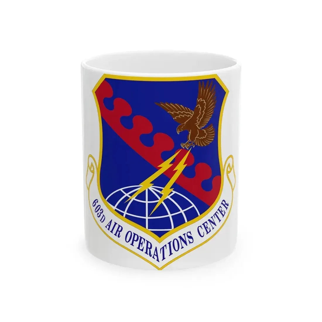 603 Air Operations Center USAFE (U.S. Air Force) White Coffee Mug 11oz - Go Mug Yourself