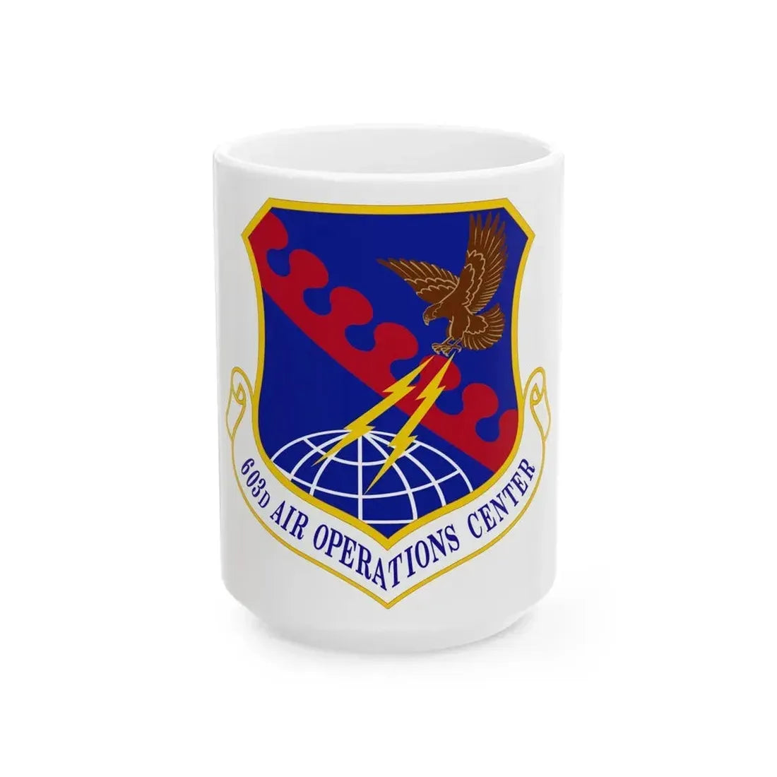 603 Air Operations Center USAFE (U.S. Air Force) White Coffee Mug 15oz - Go Mug Yourself
