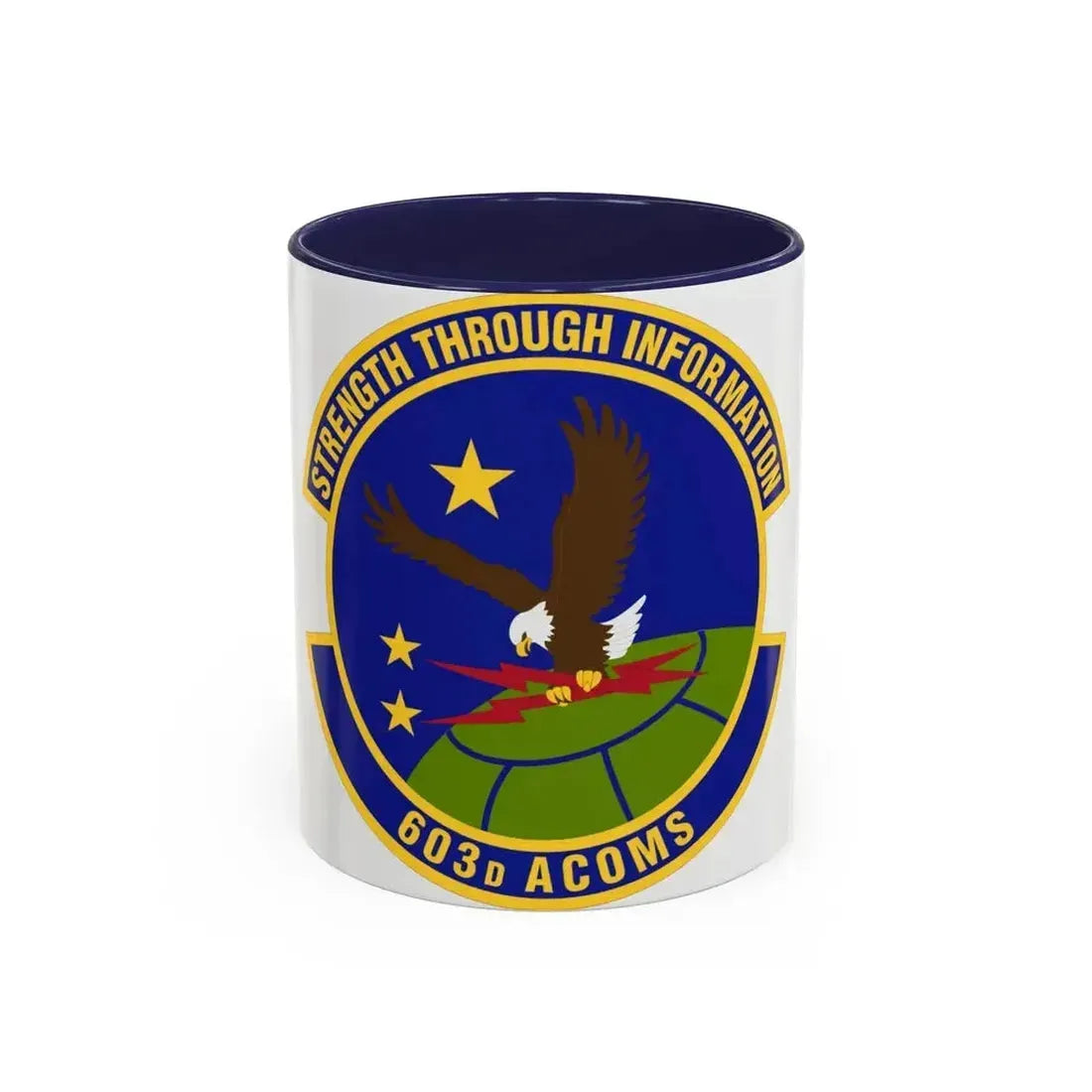 603d Air Communications Squadron (U.S. Air Force) Accent Coffee Mug 11oz Navy - Go Mug Yourself
