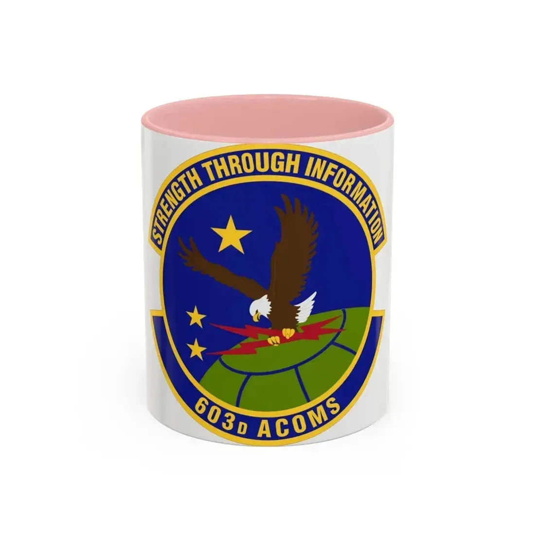 603d Air Communications Squadron (U.S. Air Force) Accent Coffee Mug 11oz Pink - Go Mug Yourself