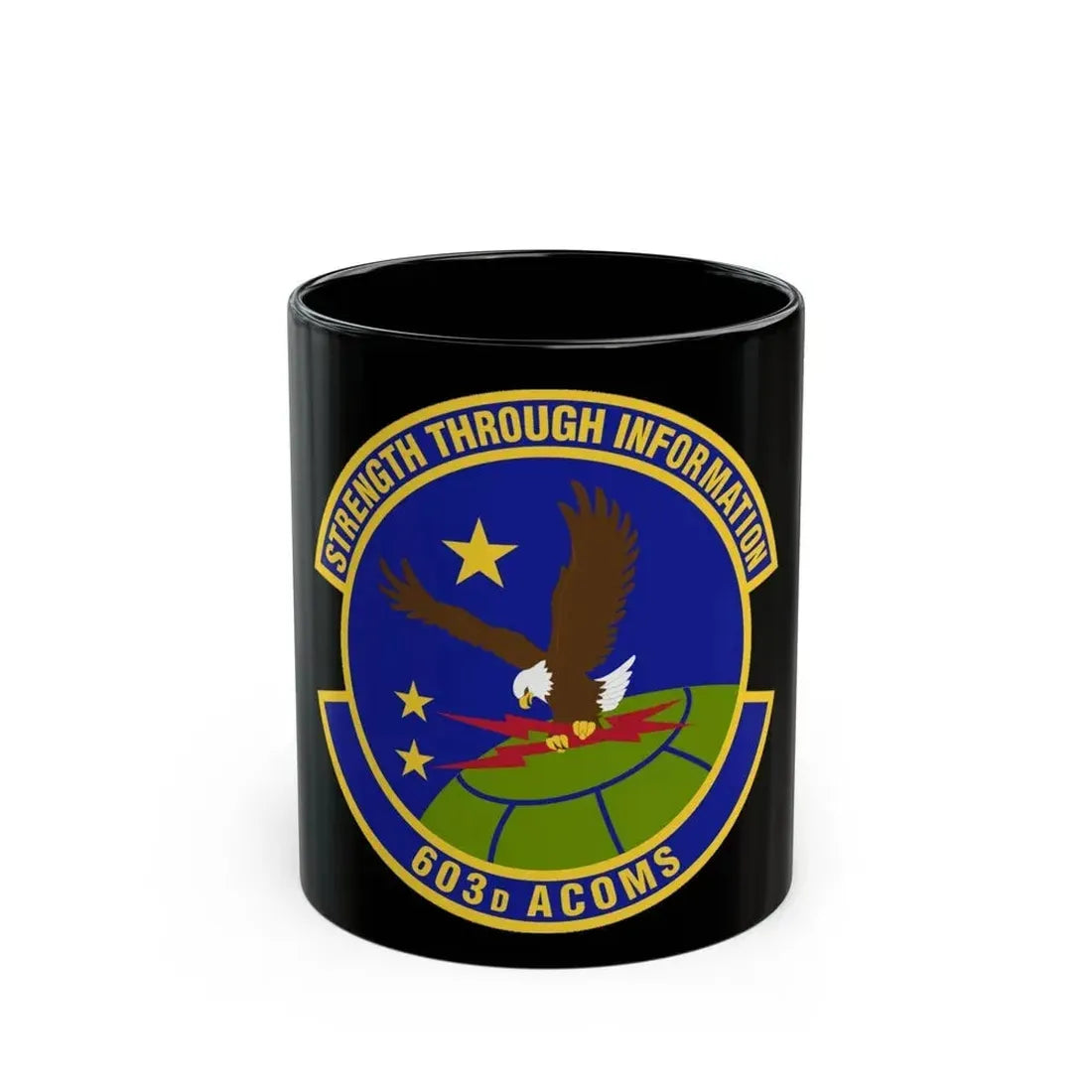 603d Air Communications Squadron (U.S. Air Force) Black Coffee Mug 11oz - Go Mug Yourself