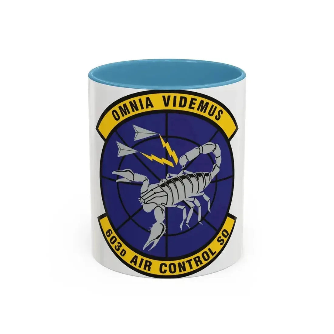 603d Air Control Squadron (U.S. Air Force) Accent Coffee Mug 11oz Light Blue - Go Mug Yourself