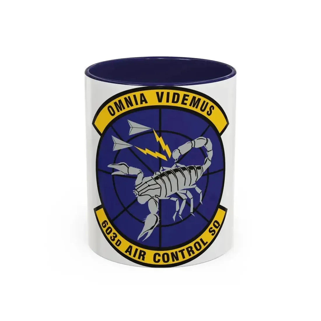 603d Air Control Squadron (U.S. Air Force) Accent Coffee Mug 11oz Navy - Go Mug Yourself