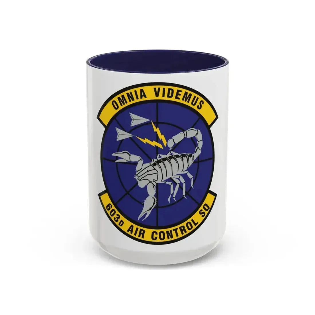 603d Air Control Squadron (U.S. Air Force) Accent Coffee Mug 15oz Navy - Go Mug Yourself